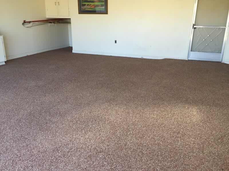 After: Finished flake epoxy garage floor
